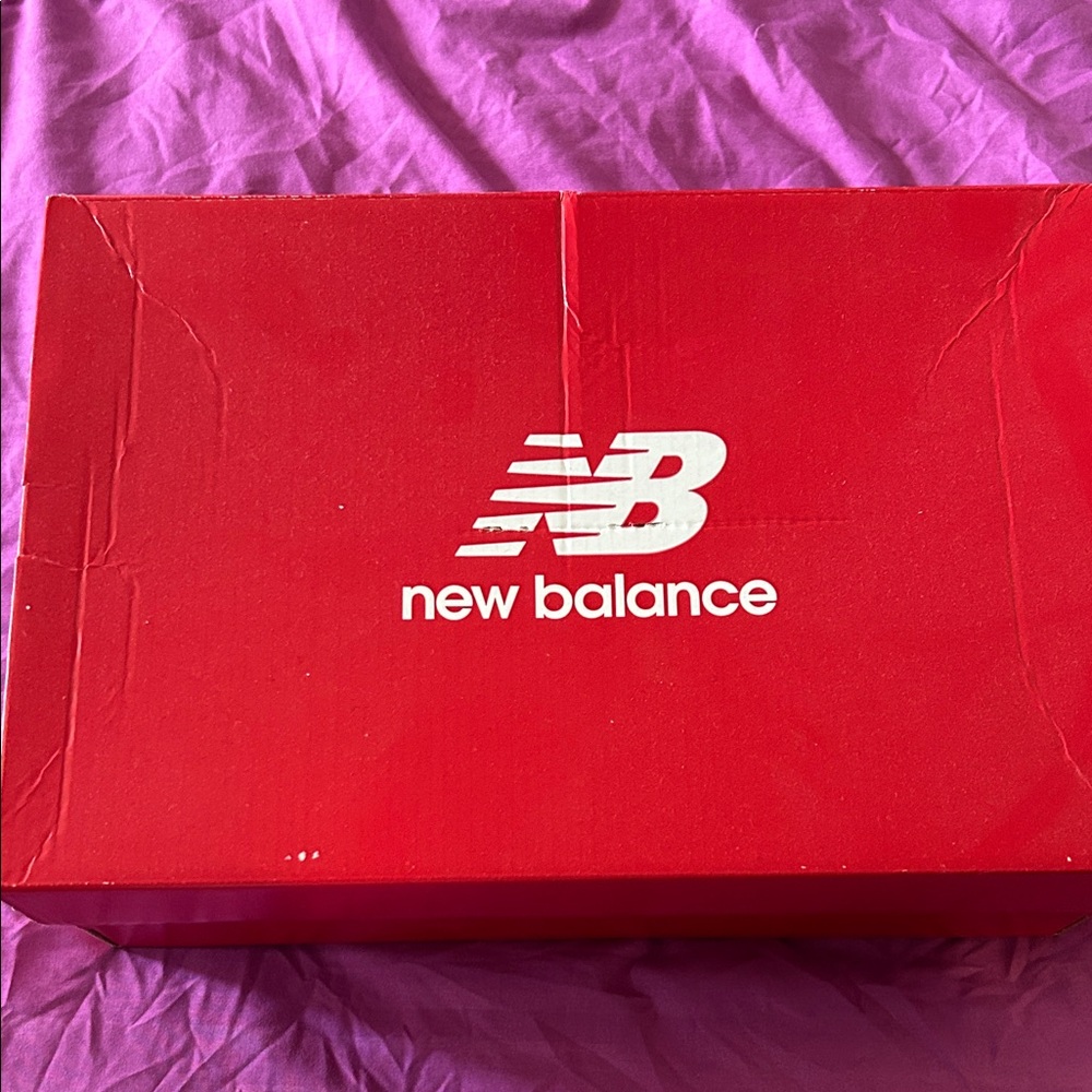 New Balance Red Shoe Box with White Logo